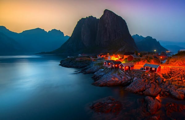Обои Лофотенские острова, Норвегия, Hamnoy, Lofoten, Рейне, Lofoten Islands, Norway, Reine