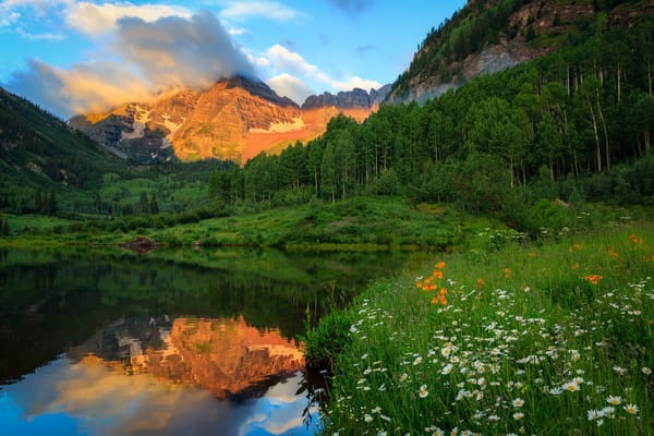 Обои Maroon Lake, Maroon Bells, Colorado