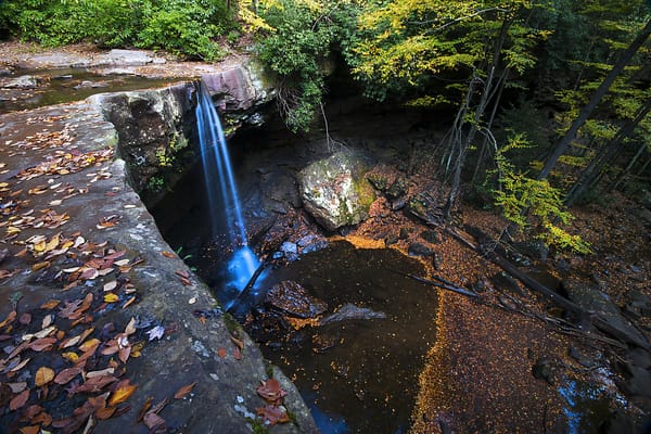 Обои Ohio Pyle State Park, лес, скалы, осень