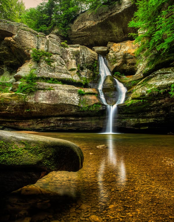 Обои Cedar Falls, Hocking Hills State Park, Ohio, водопад
