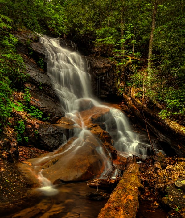 Обои Log Hollow Branch Falls, Pisgah National Forest, North Carolina