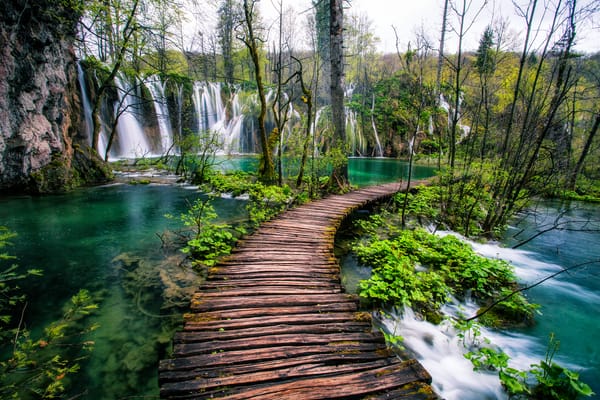 Обои Plitvice Lakes National Park, водопад, река, Croatia