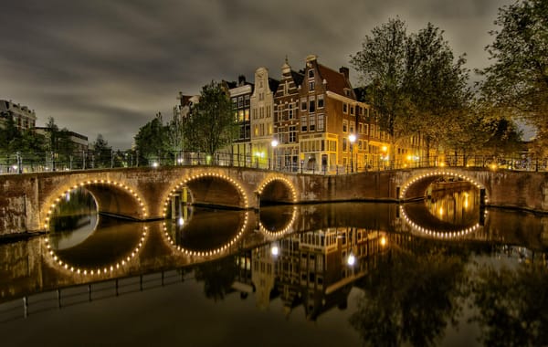Обои Amsterdam, Амстердам, панорама, Голландия, столица и крупнейший город Нидерландов, Нидерланды, Расположен в провинции Северная Голландия
