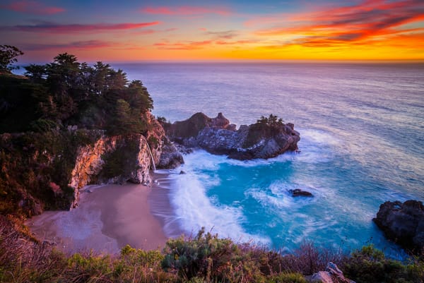 Обои McWay Falls, Big Sur, Julia Pfeiffer Burns State Park, California