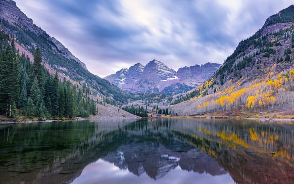 Обои Maroon Lake, горы, озеро, Colorado