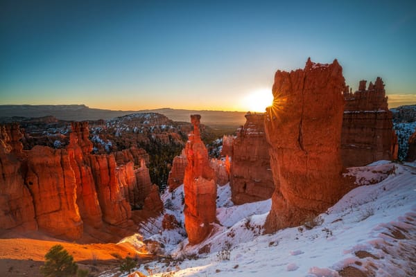 Обои Bryce Canyon National Park, закат, горы, скалы