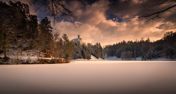Обои Trakoscan Castle, Замок Тракоскан, Croatia, зима, Хорватия