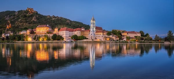 Обои Дюрнштайн, Долина Вахау, Австрия, панорама