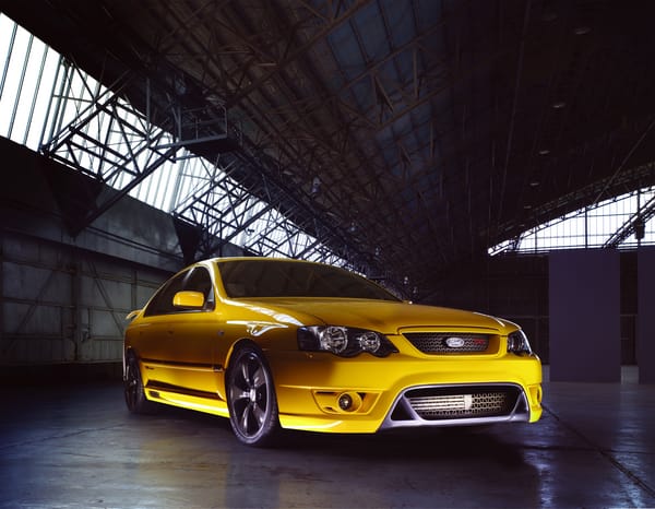 Обои FPV, 2005, желтый, передок, Australia, F6, Typhoon, Ford Falcon, автомобиль