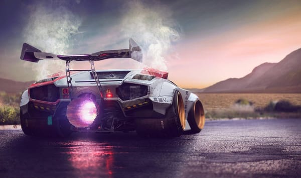 Обои Lamborghini, Power, by Typerulez, Jet, Engine, Concept, Countach, Fire