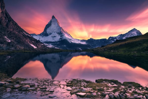 Обои Matterhorn, горы, отражение, озеро