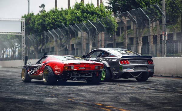 Обои Lamborghini Miura, Rear, Drift, Ford Mustang RTR, Cars, by Khyzyl Saleem