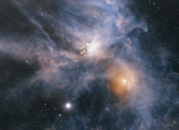 Обои Молекулярное облако, космос, Ро Змееносца, звезды