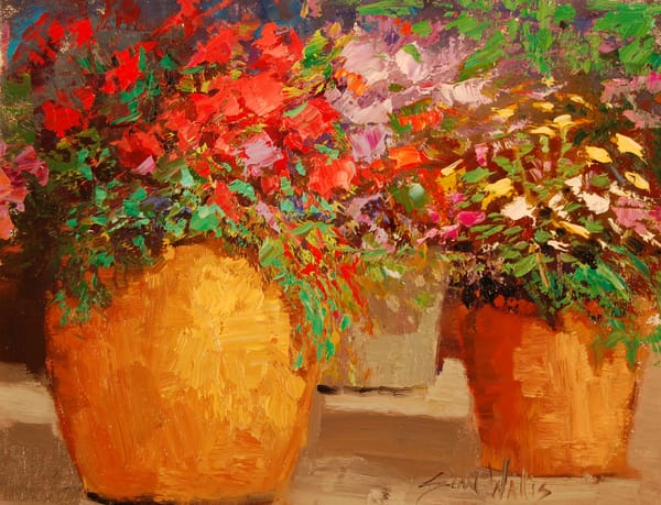 Обои Sean Wallis, арт, Potted Flowers