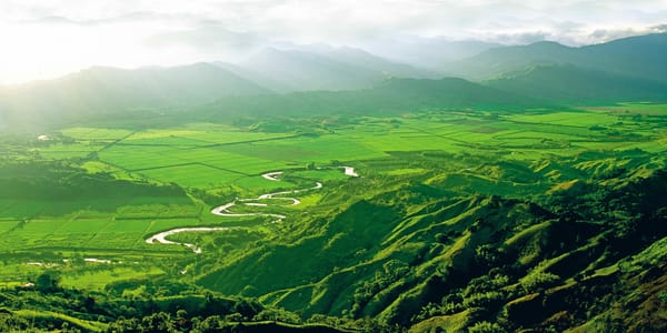 Обои COFFY COUNTRY, горы, Колумбия, Valle de Cocora, долина, река, COLOMBIA