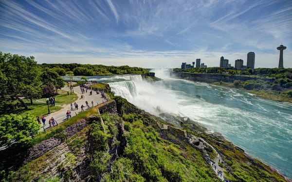 Обои New York, панорама, Niagara Falls, Ниагарский водопад, USA, США