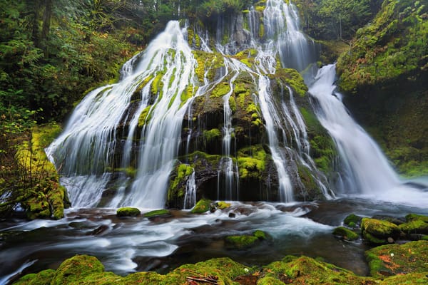 Обои камни, Oregon, мох, Columbia River Gorge, Орегон, Panther Creek Falls