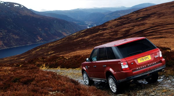 Обои Красный, горы, Land Rover