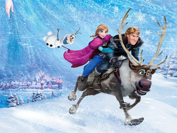 Обои снег, Walt Disney, анимация, снежинки, Kristoff, Олаф, Свен, Olaf, Arendelle, Кристофф, 2013, Анна, олень, принцесса, Anna, снеговик, Уолт Дисней, королевство, Эрендель, город, Холодное Сердце, Frozen, Sven, лёд