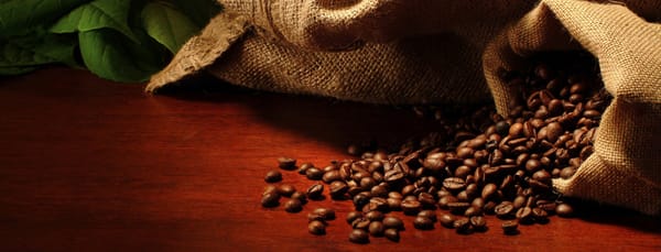 Обои листики, leaves, coffee beans, bag, кофейные зерна, мешок