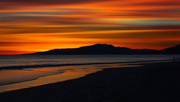 Обои Serenity, закат на пляже, Tarifa, Andalusia