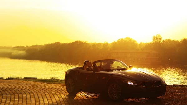 Обои лето, солнце, bmw cabriolet