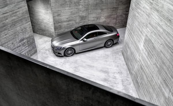 Обои Вид сверху, Серый, Мерседес, Авто, Coupe, Mercedes-Benz, Класс, Серебро, S-Class, Машина, Помещение