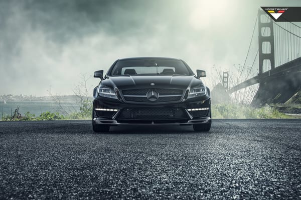 Обои мост, mercedes-benz, amg, car, black, tuning, мерседес, cls63, vorsteiner