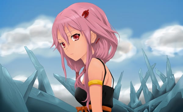 Обои аниме, платье, девушка, взгляд, Inori Yuzuriha, GUILTY CROWN