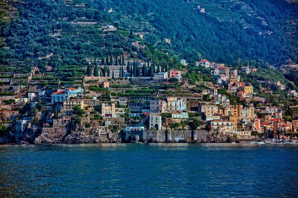 Обои Амальфитанское побережье, Gulf of Salerno, панорама, Салернский залив, Италия, Amalfi Coast, здания, Italy