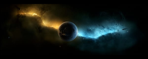 Обои бесконечность, пространство, планета, звезды, nebula