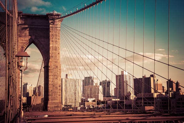 Обои здания, Бруклинский мост, New York City, Нью-Йорк
