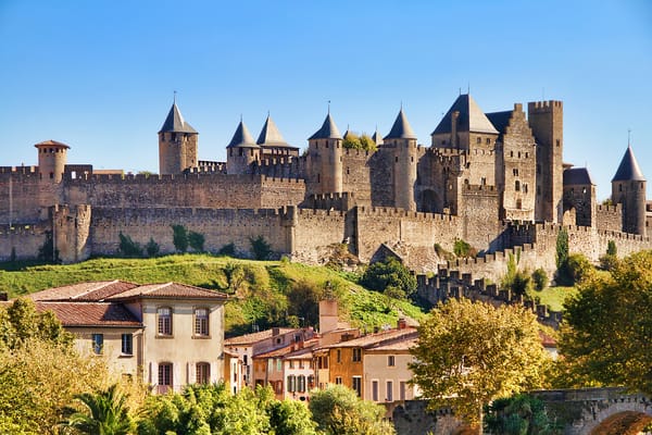 Обои Франция, Castle of Carcassonne, замок, дома, город