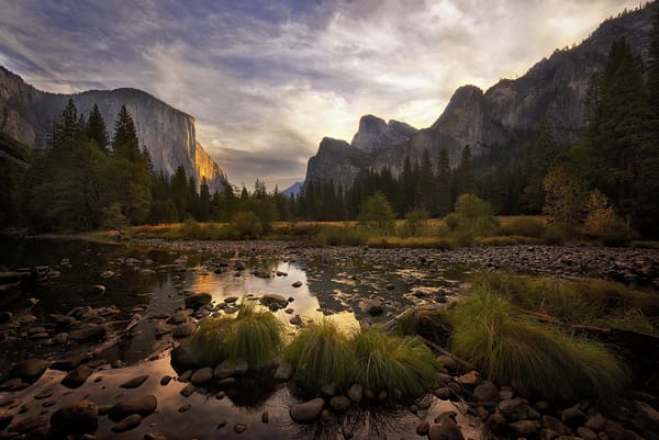 Обои Yosemite Valley Sunset, пейзаж, Yosemite National Park