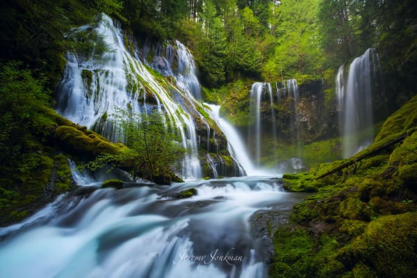 Обои Wind, Округ Скамейния, штат Вашингтон, США, река, Panther Creek Falls, водопады