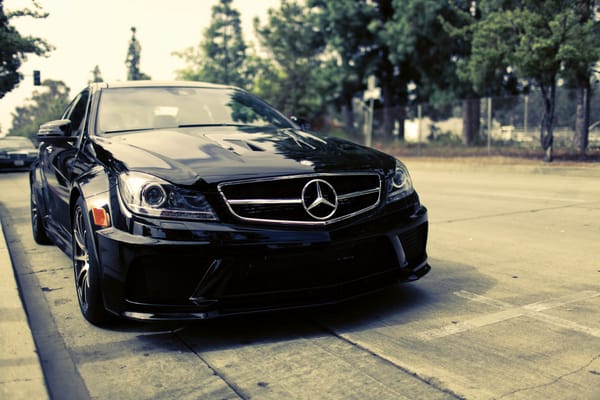 Обои Mercedes-Benz, чёрный, C 63, C204, мерседес бенц, улица, C-Klasse, black
