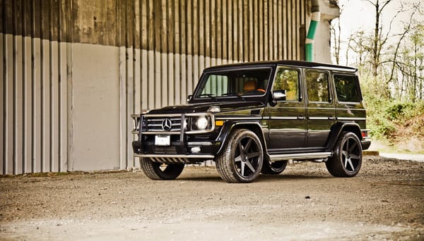Обои car, g500, auto, mercedes, kompressor, автомобиль, стоит, внедорожник, машина, мереседес, tuning, ср, бенз, г500, sr, v8, black, черный, тюнинг