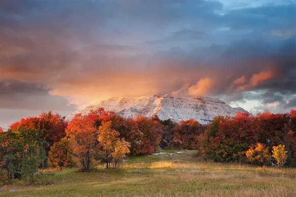 Обои гора, США, штат, Timpanogos, горный хребет, Юта, осень, Уосатч