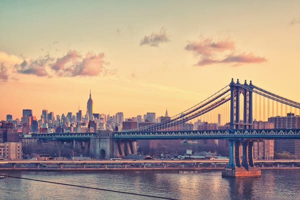 Обои New York City, мост, Нью-Йорк, Манхэттен
