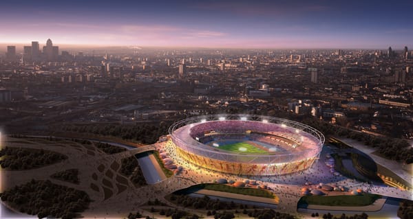 Обои Лондон, United Kingdom, Олимпиада 2012, Олимпийский стадион, огни, город, спортивная архитектура, Лондон 2012