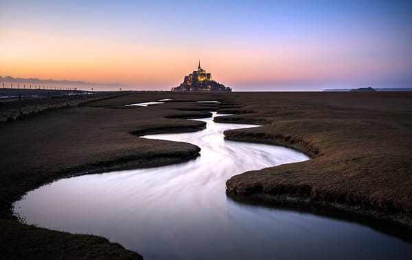 Обои Mont Saint-Michel, France, Normandie