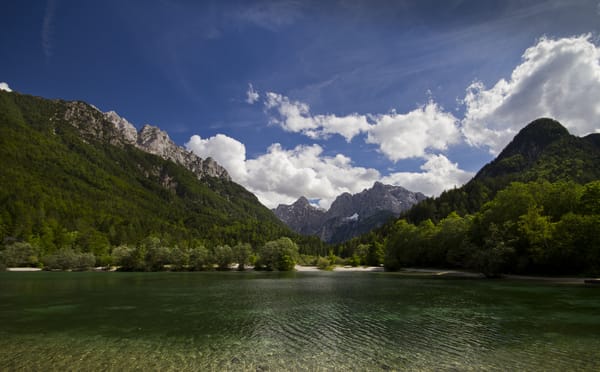 Обои Lake Jasna, Словения, Kranjska Gora, природа, горы, озеро, Краньска-Гора, Slovenia