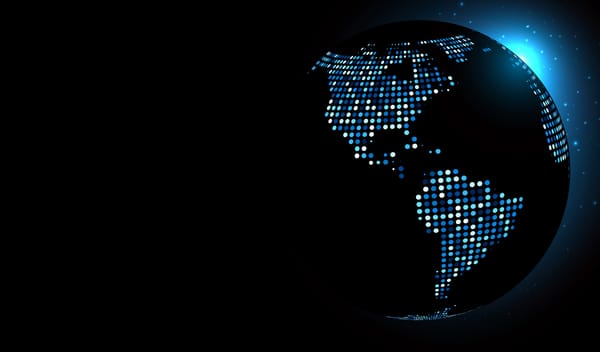 Обои planet, earth, blue points, black