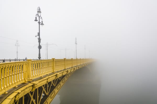 Обои туман, Margaret Bridge, Budapest