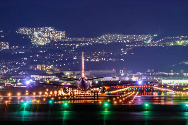 Обои NightView, Itami Airport, Airplane