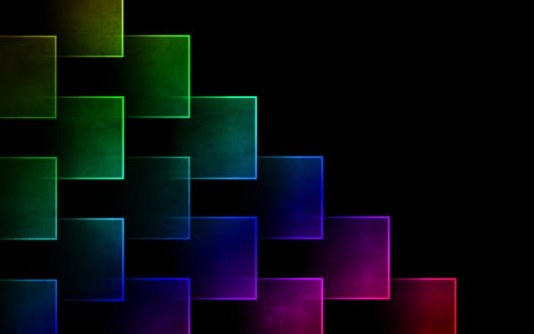 Обои cubes, кубик, радуга, цвета, куб, gimp, абстракция, гимп, яркость