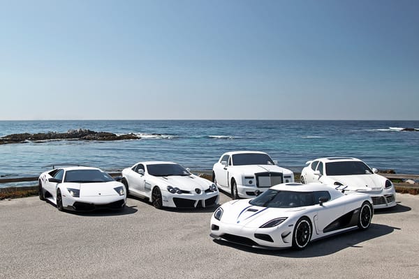 Обои Lamborghini, rolls-roys, суперкары, mercedes, белый, ламборгини, роллс-ройс, мерседес, agera r, sls, supercar, sv, порше, phantom, koenigsegg, panamera, white, porsche, кёнигсегг