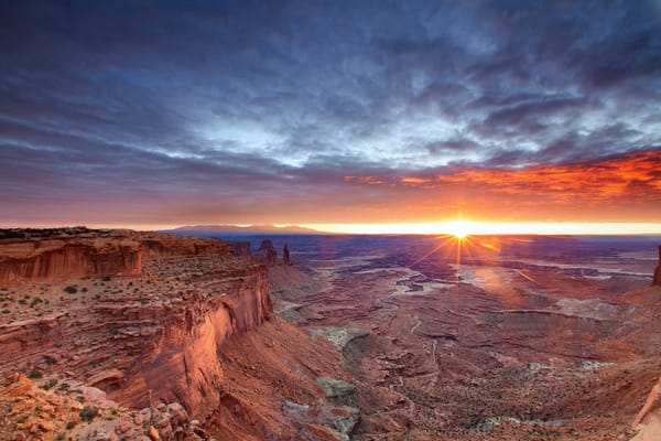 Обои Юта, пустыня, Canyonlands National Park, небо, Каньонлендс национальный парк, солнце, сша, утро, скалы, каньон
