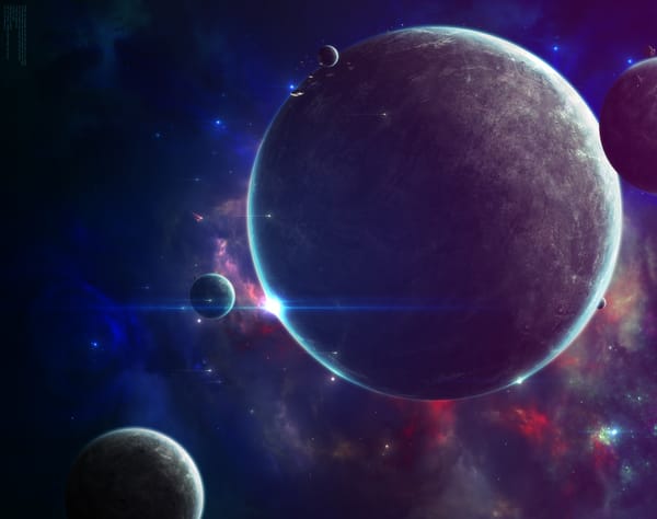 Обои спутники, планеты, planets, космос, satellites, пространство