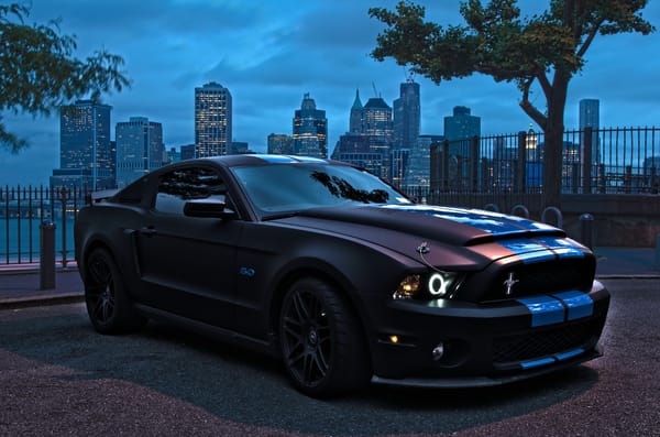 Обои ford mustang, tuning, black